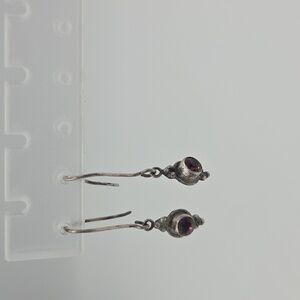 Small Amethyst Sterling Silver Earrings